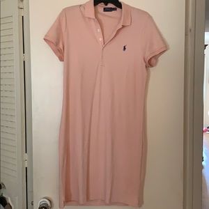 Pink polo cotton dress